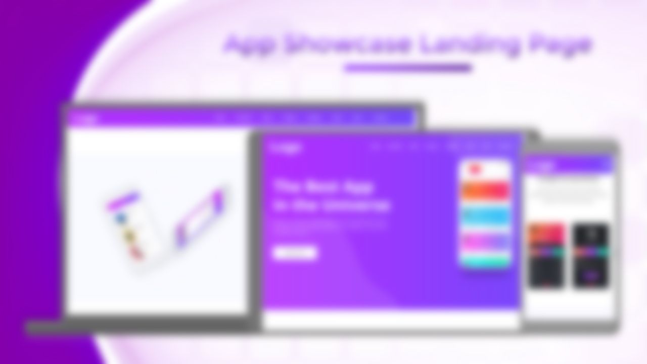App Showcase Landing Page - blur