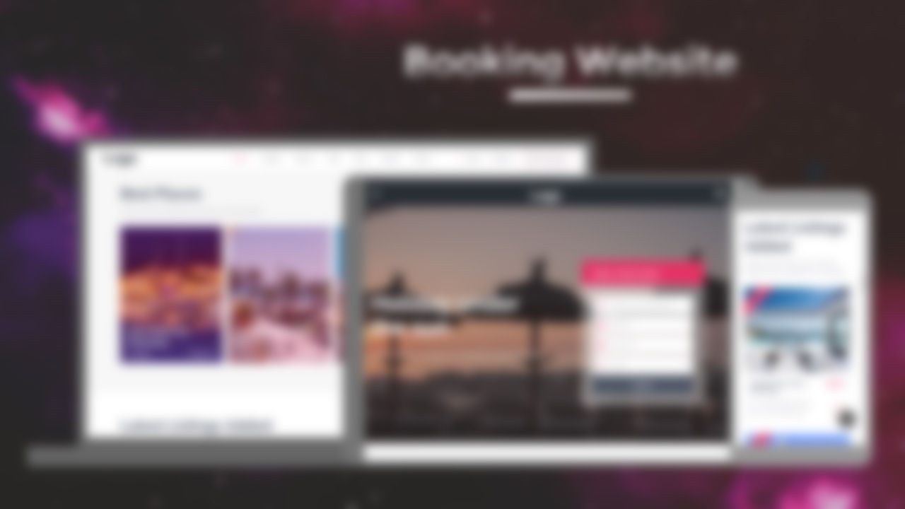 Booking Website - blur