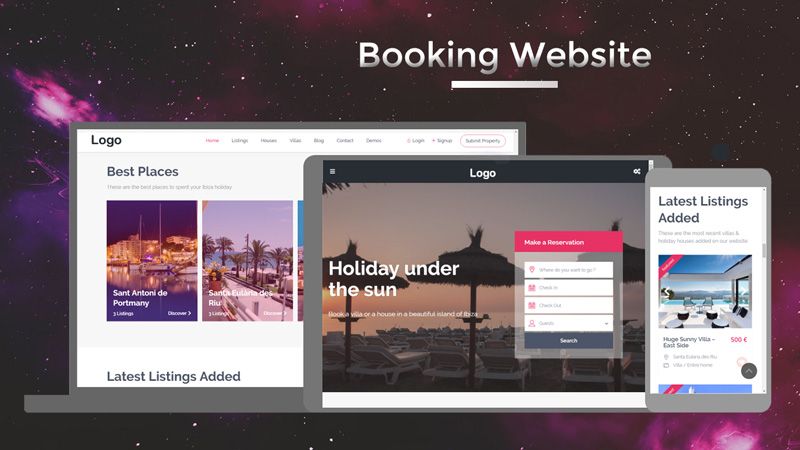 Booking Website - inner