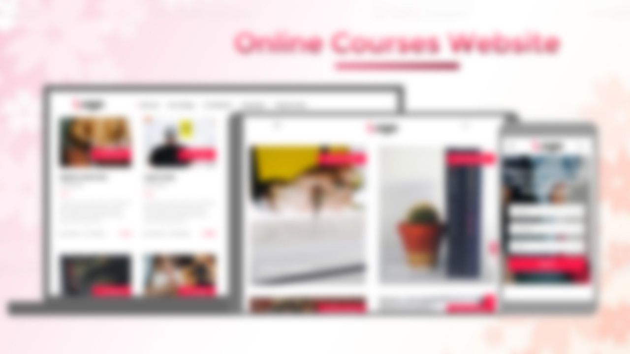 Online Courses Website - blur