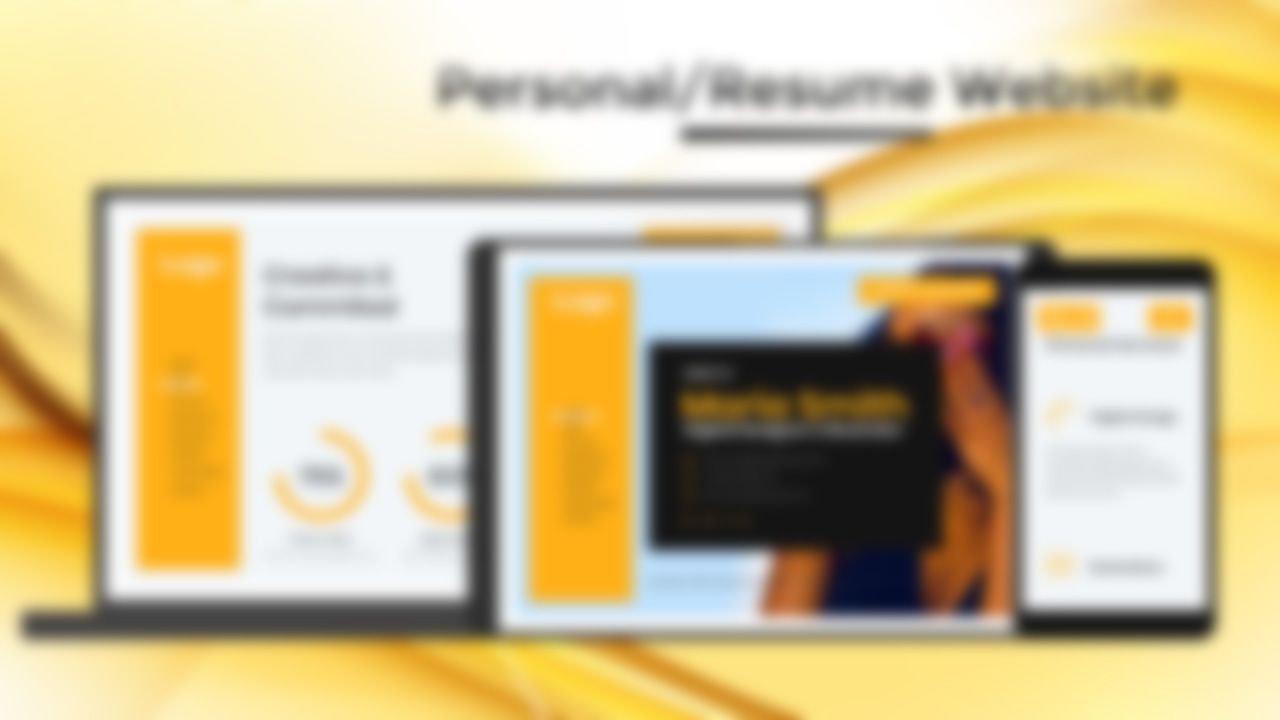 Peronal & Resume Website - blur